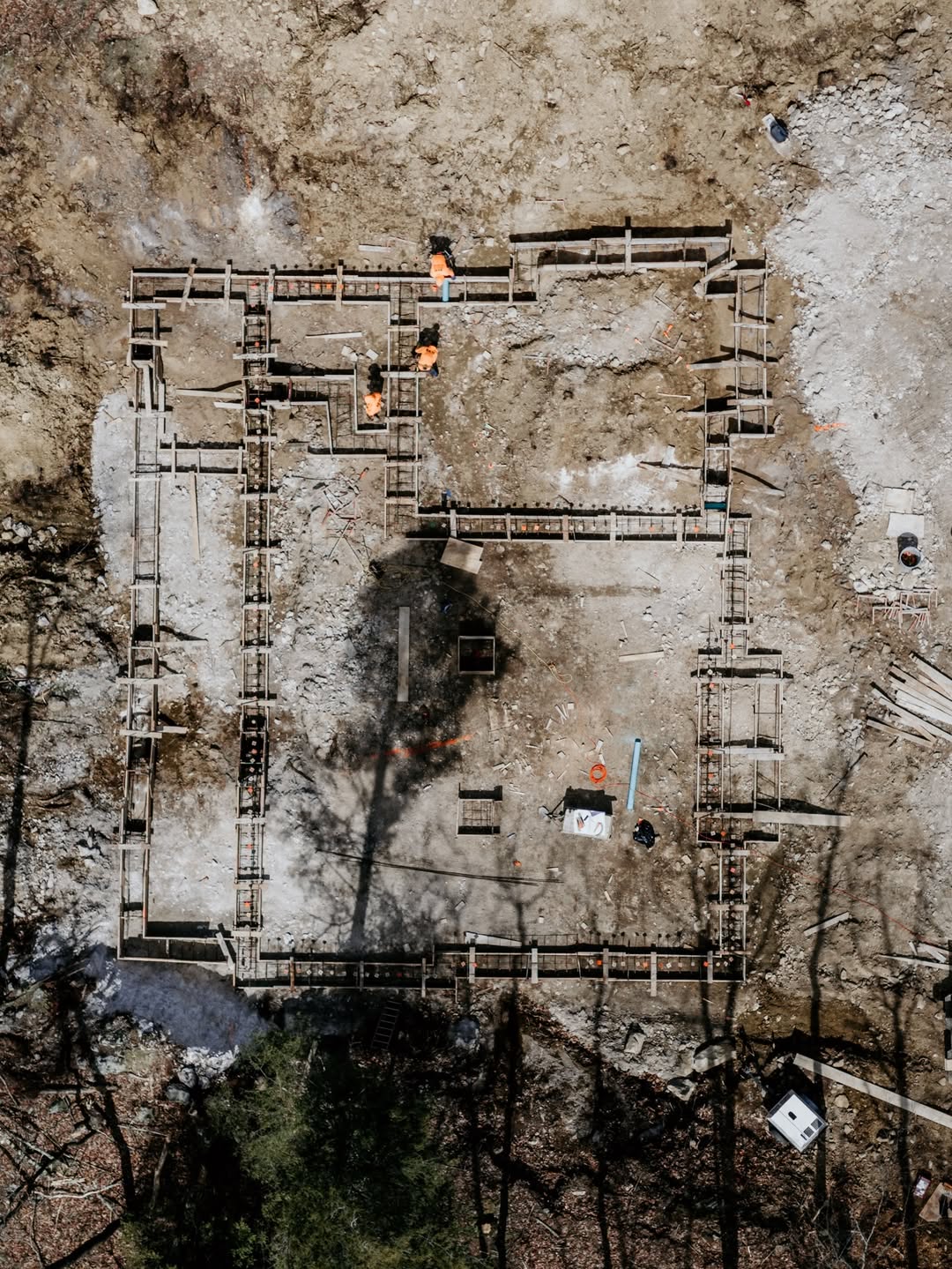Foundation footprint from above